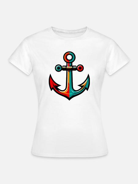 Ein Anker - Frauen T-Shirt - Weiß