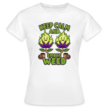 Funny Grass Flowers - Women's T-Shirt - white - Front - AI Model Female 172 dark (172cm)
