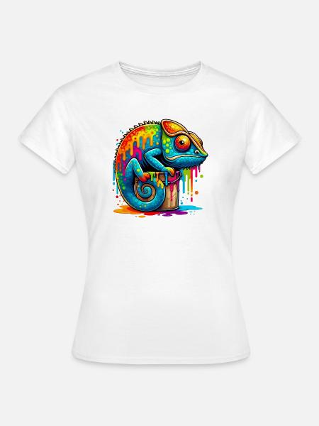 Chamäleon - Frauen T-Shirt - Weiß