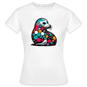 Siegel - Frauen T-Shirt - Weiß - Vorne - AI Model Female 172 dark (172cm)