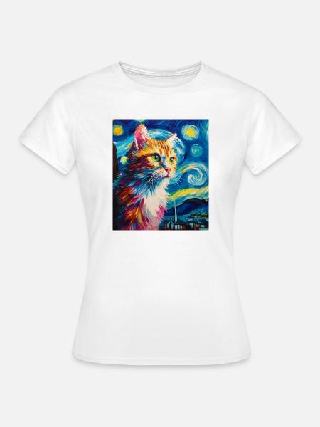 Katze - Frauen T-Shirt - Weiß