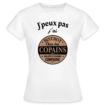 Ich kann nicht Bistrot - Frauen T-Shirt - Weiß - Vorne - AI Model Female 172 dark (172cm)