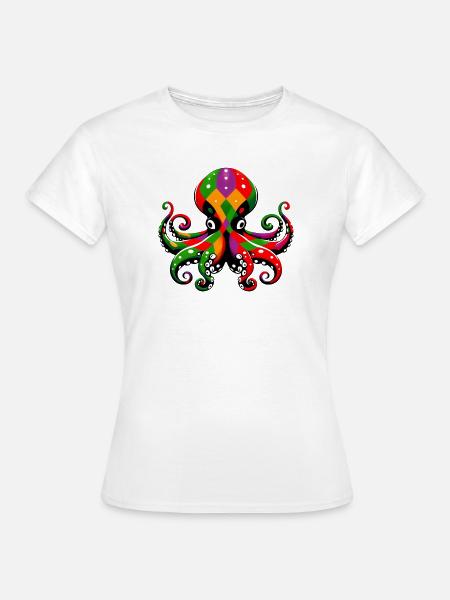 Krake - Frauen T-Shirt - Weiß