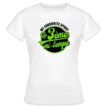 La 3ème Mi-Temps - T-shirt Femme - blanc - Devant - AI Model Female 172 dark (172cm)