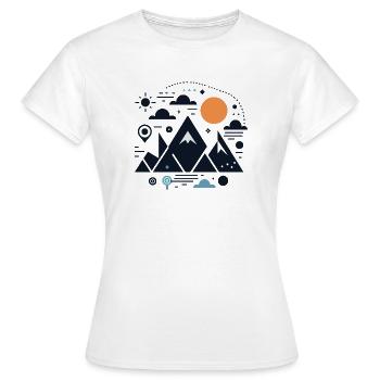 Gebirge - Frauen T-Shirt - Weiß - Vorne - AI Model Female 172 dark (172cm)