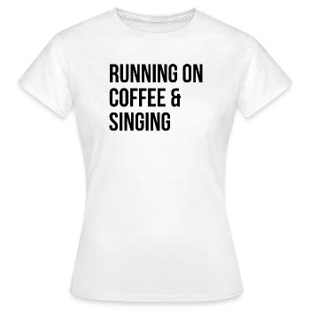 Singing - Women's T-Shirt - white - Front - AI Model Female 172 dark (172cm)