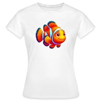 Poisson-clown - T-shirt Femme - blanc - Devant - AI Model Female 172 dark (172cm)