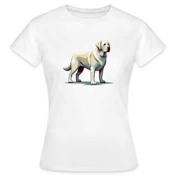 Stehender weißer Labrador - Frauen T-Shirt - Weiß - Vorne - AI Model Female 172 dark (172cm)