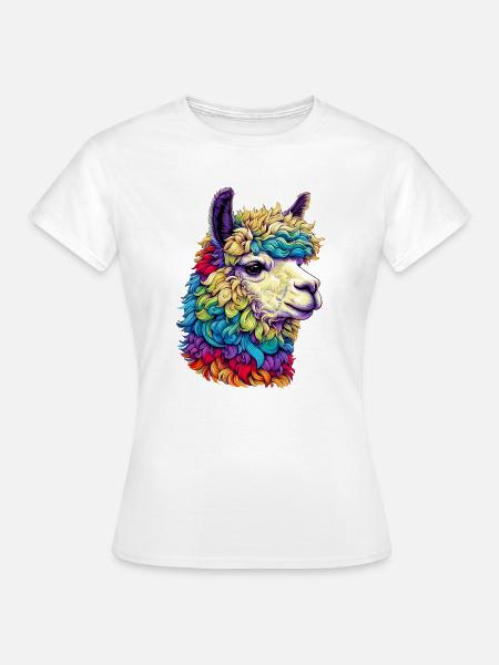 Alpaka - Frauen T-Shirt - Weiß