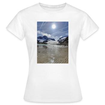 Glacier et Lac - T-shirt Femme - blanc - Devant - AI Model Female 172 dark (172cm)