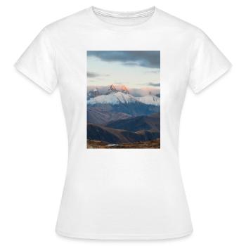 Aiguilles d'Arves - T-shirt Femme - blanc - Devant - AI Model Female 172 dark (172cm)