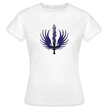 Nachtflügel Fackel Ranken - Frauen T-Shirt - Weiß - Vorne - AI Model Female 172 dark (172cm)