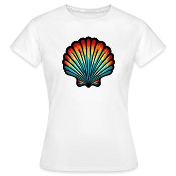 Muschel - Frauen T-Shirt - Weiß - Vorne - AI Model Female 172 dark (172cm)