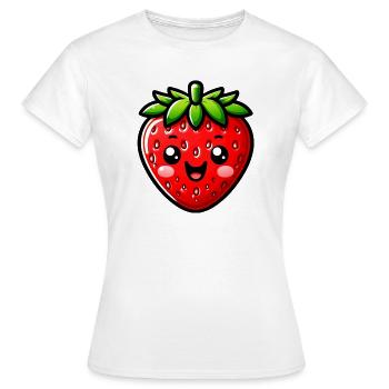 Fraise Fraises - T-shirt Femme - blanc - Devant - AI Model Female 172 dark (172cm)