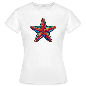 Seestern - Frauen T-Shirt - Weiß - Vorne - AI Model Female 172 dark (172cm)
