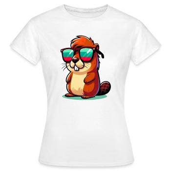 Bieber - Frauen T-Shirt - Weiß - Vorne - AI Model Female 172 dark (172cm)