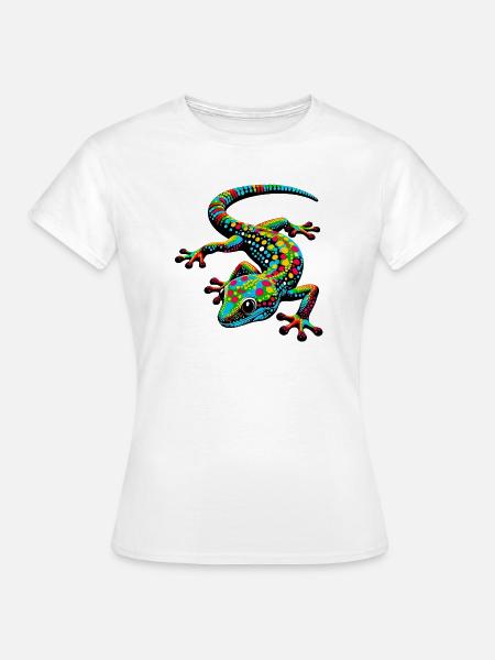 Gecko - Frauen T-Shirt - Weiß