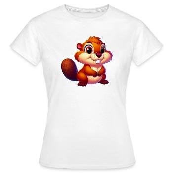 Bieber - Frauen T-Shirt - Weiß - Vorne - AI Model Female 172 dark (172cm)