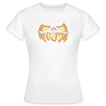 Kürbis Gesicht Halloween Scribble - Frauen T-Shirt - Weiß - Vorne - AI Model Female 172 dark (172cm)