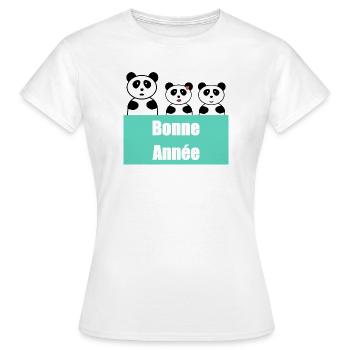 HAPPY NEW YEAR. NEW YEAR'S EVE. NEW YEAR - Women's T-Shirt - white - Front - AI Model Female 172 dark (172cm)