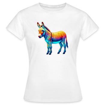 Esel-Maultier - Frauen T-Shirt - Weiß - Vorne - AI Model Female 172 dark (172cm)
