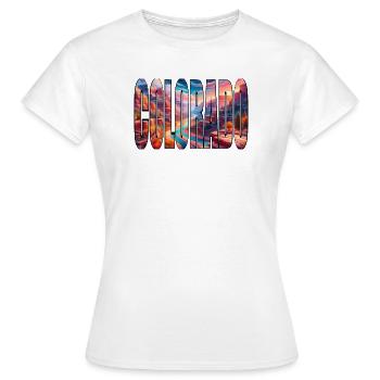 COLORADO - Frauen T-Shirt - Weiß - Vorne - AI Model Female 172 dark (172cm)
