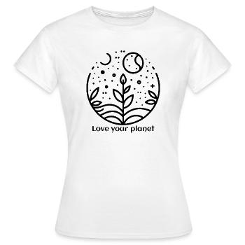 Nature - Aimez votre planète - T-shirt Femme - blanc - Devant - AI Model Female 172 dark (172cm)
