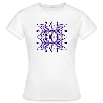 Lila Symmetrie Mandala-Netzwerk - Frauen T-Shirt - Weiß - Vorne - AI Model Female 172 dark (172cm)