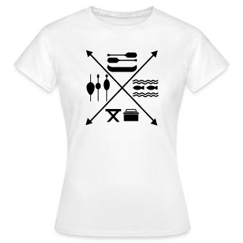 Angeln - Frauen T-Shirt - Weiß - Vorne - AI Model Female 172 dark (172cm)