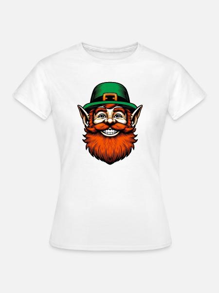 Irischer Kobold Irland - Frauen T-Shirt - Weiß