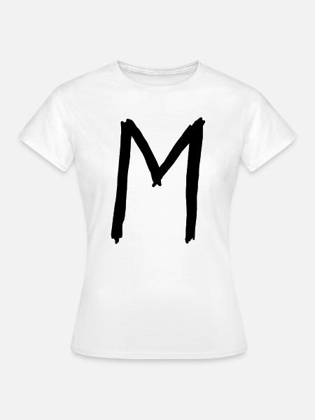 Buchstaben M - Frauen T-Shirt - Weiß