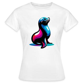 Siegel - Frauen T-Shirt - Weiß - Vorne - AI Model Female 172 dark (172cm)
