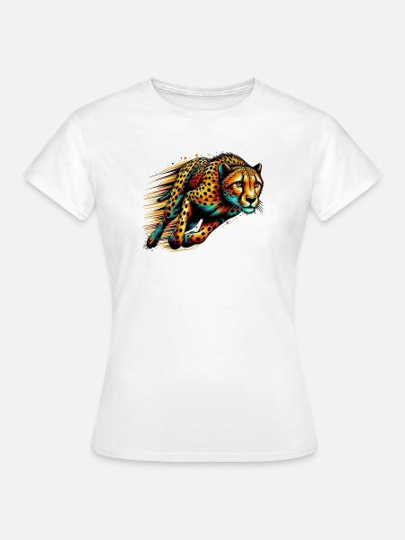 Gepard - Frauen T-Shirt - Weiß