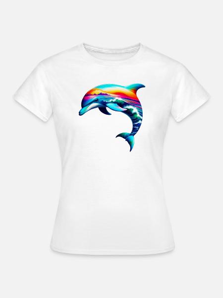 Delfin - Frauen T-Shirt - Weiß
