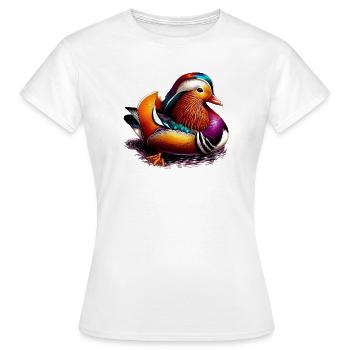 Canard mandarin - T-shirt Femme - blanc - Devant - AI Model Female 172 dark (172cm)