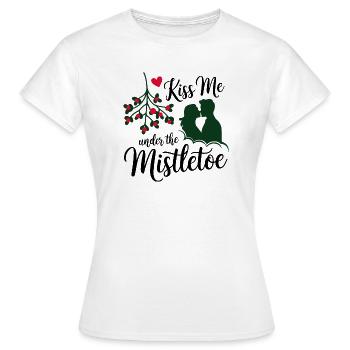 Embrasse-moi sous le gui - T-shirt Femme - blanc - Devant - AI Model Female 172 dark (172cm)