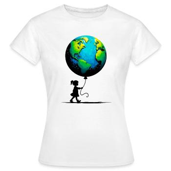 Planète Terre - T-shirt Femme - blanc - Devant - AI Model Female 172 dark (172cm)