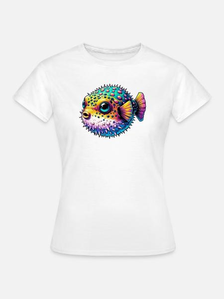 Kugelfisch - Frauen T-Shirt - Weiß