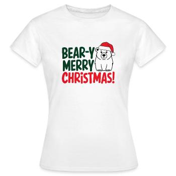 Festliches Bär Weihnachtsdesign - Frauen T-Shirt - Weiß - Vorne - AI Model Female 172 dark (172cm)