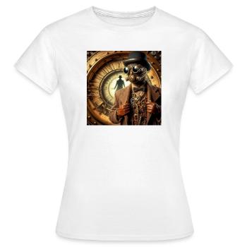 Sherlock Holmes Steampunk - Frauen T-Shirt - Weiß - Vorne - AI Model Female 172 dark (172cm)