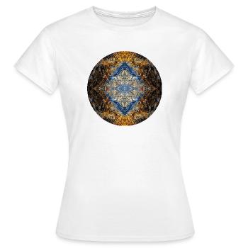 Mandala de la nature dans la galerie de guérison par le sel à Berchtesgaden - T-shirt Femme - blanc - Devant - AI Model Female 172 dark (172cm)
