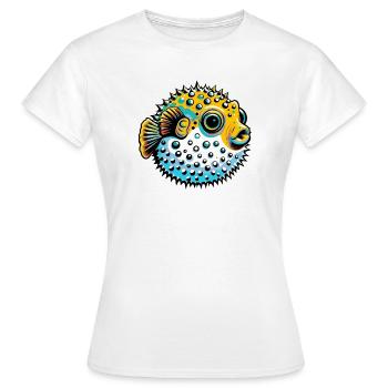 Kugelfisch - Frauen T-Shirt - Weiß - Vorne - AI Model Female 172 dark (172cm)