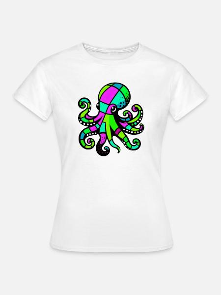 Krake - Frauen T-Shirt - Weiß