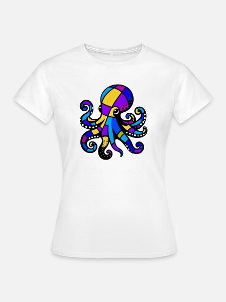 Krake - Frauen T-Shirt - Weiß