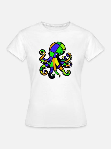 Krake - Frauen T-Shirt - Weiß