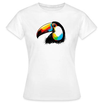 Toucan - Women's T-Shirt - white - Front - AI Model Female 172 dark (172cm)
