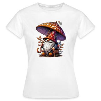Gnom - Frauen T-Shirt - Weiß - Vorne - AI Model Female 172 dark (172cm)