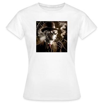 Homme Invisible Steampunk - T-shirt Femme - blanc - Devant - AI Model Female 172 dark (172cm)