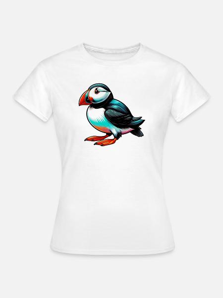 Papageitaucher - Frauen T-Shirt - Weiß