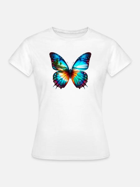 Schmetterling - Frauen T-Shirt - Weiß